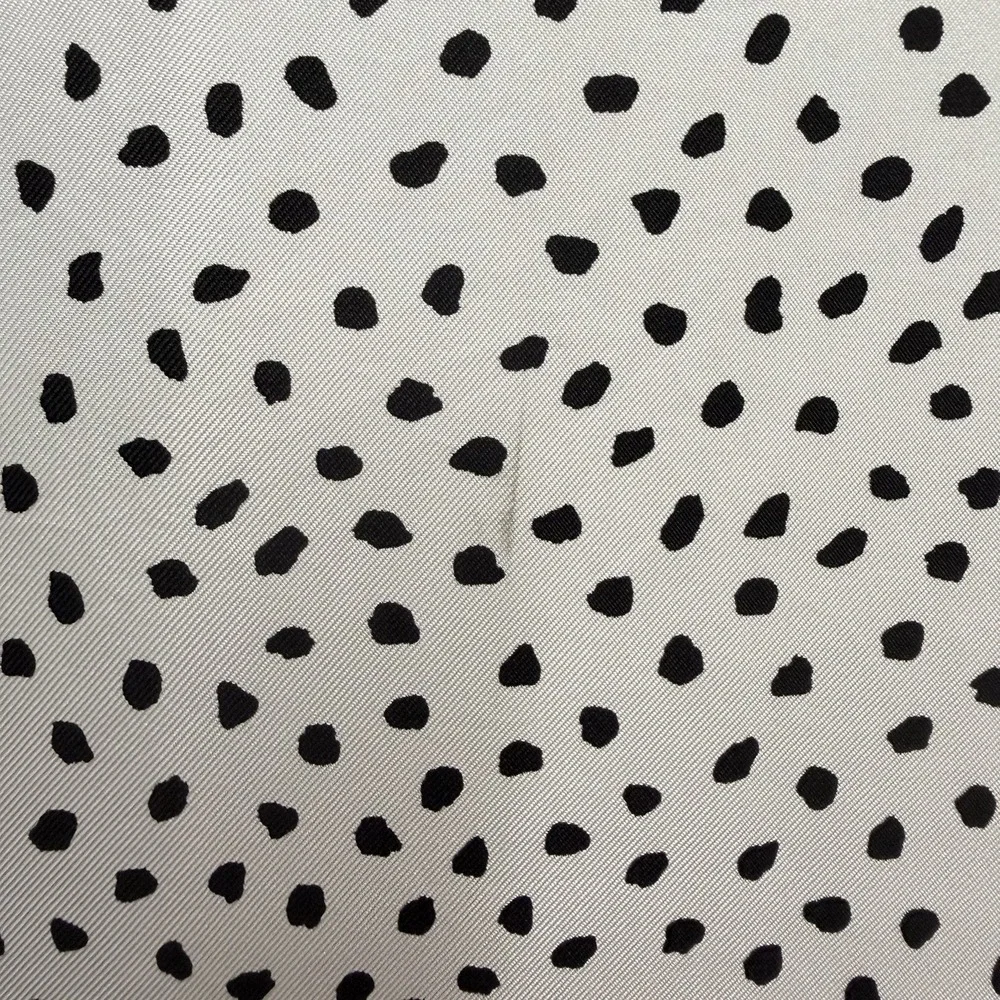 Vintage YSL 100% Silk Shawl Scarf Purple Wide Stripe Black White Dots 36